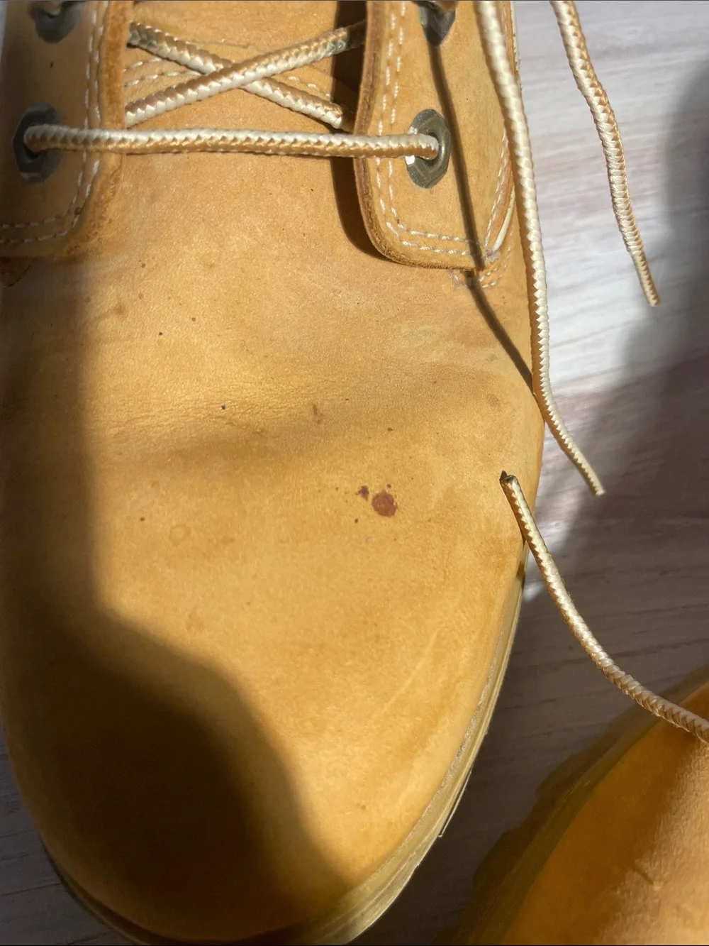 Timberland Wheat Nubuck Ankle Work Boots with Cream Collar